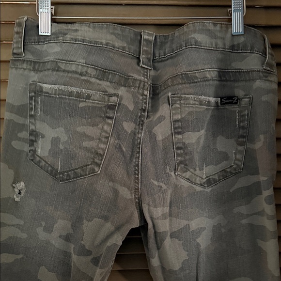 Seven7 Green Camo Skinny Jeans - Picture 5 of 7